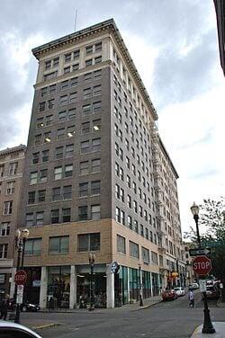 Stevens Building, the building where the Mission is located.