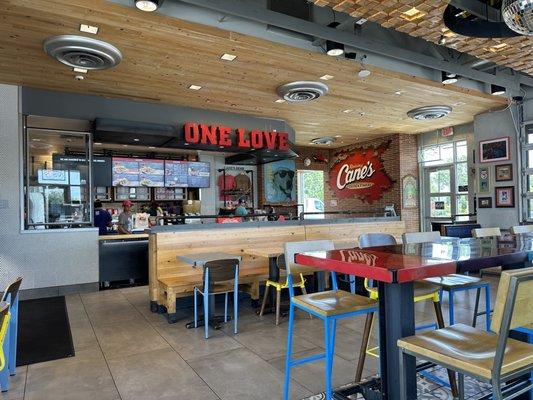 Inside Raising Cane's on the Base