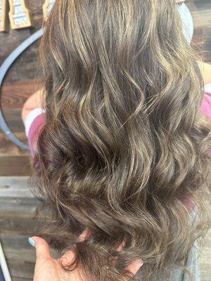 Super natural golden brown highlights