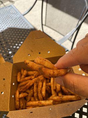 Cajun Fries !  Crispy, well seasoned and plentiful