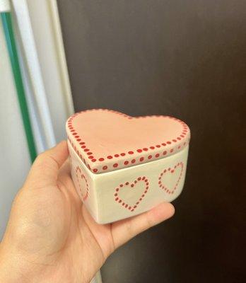 Heart container with lid I painted