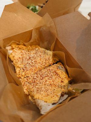 Korean Cheesy Corn Elote Quesadilla