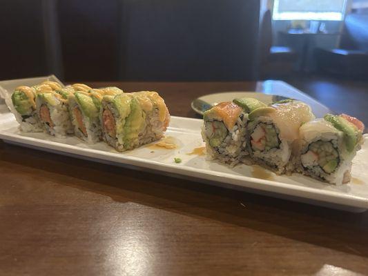 Caterpillar Roll and Rainbow Roll