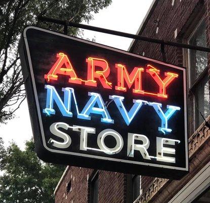 Our original Army Navy Store neon sign.