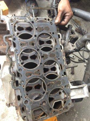 Head gasket job on a Audi Q7