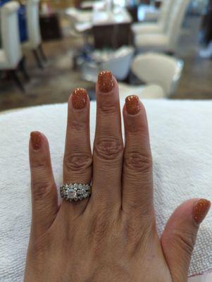 Lovely powder nails as always- Rose Gold