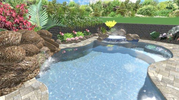 Artistic Landscape & Design Innovations, Queen Creek Landscape Design Company, provides 3D & 2D landscape Design renderings.