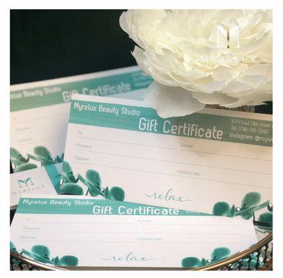 gift certificates