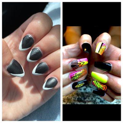 Left: Queenie Nails and Spa  Right: Expert Nails in Revere