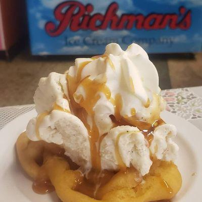 Funnel cake sundae