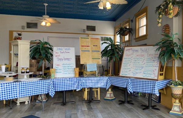 Inside the restaurant (currently take-out only)