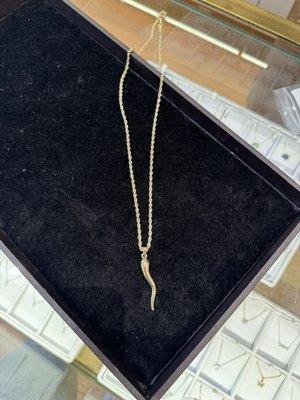 Cornicello with chain