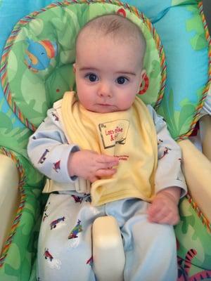 Thank you Ackerman & Associates for the baby bib!