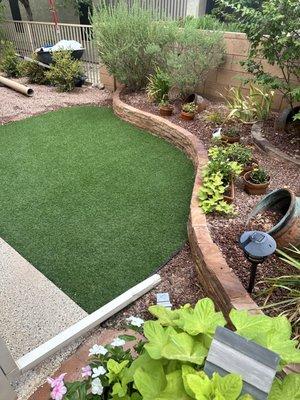 Completed turf job