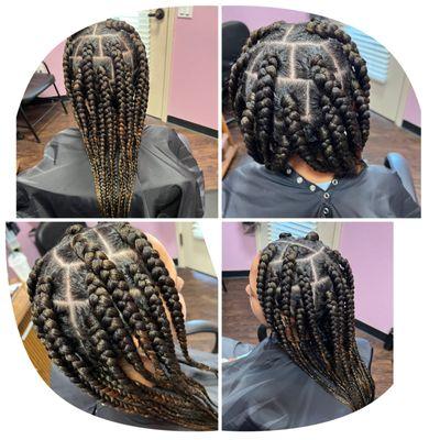 Women's jumbo size box braids