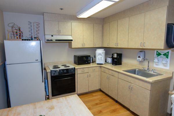 Kitchen in therapy room.