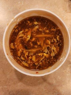 Hot and sour soup (bowl) $7.95