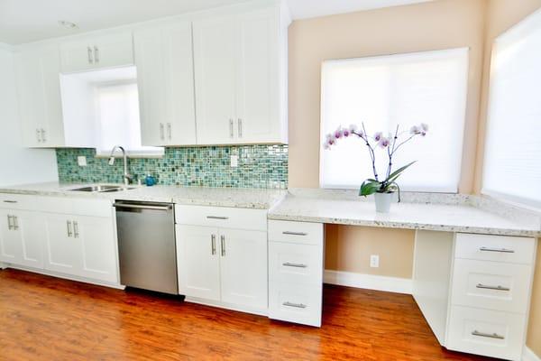 Kitchen with built-in desk