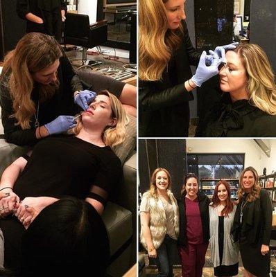 Filler injection with Dr. Cara Downey.