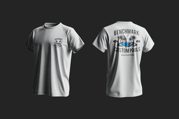 Custom t-shirt design for Benchmark Custom Pools