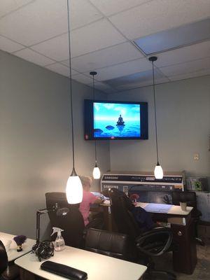 New 65" Flat Screens as we continue to invest in our beautiful Salon.