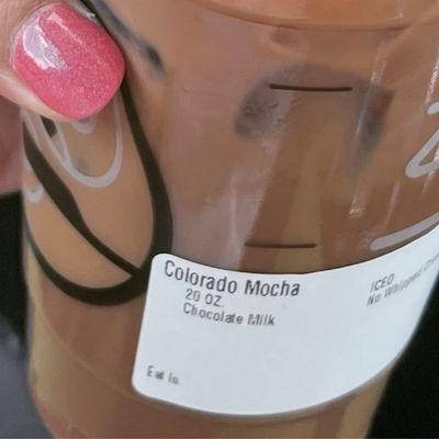 Refreshing chocolate milk based Colorado mocha!