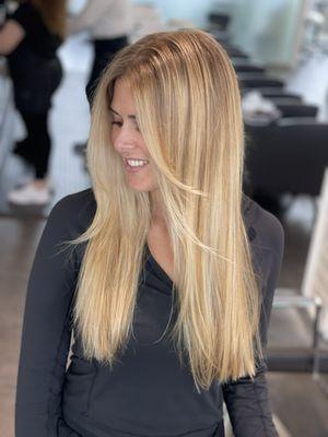 Long blonde hair without extensions is possible! Hair by Trey Gillen @treygillen