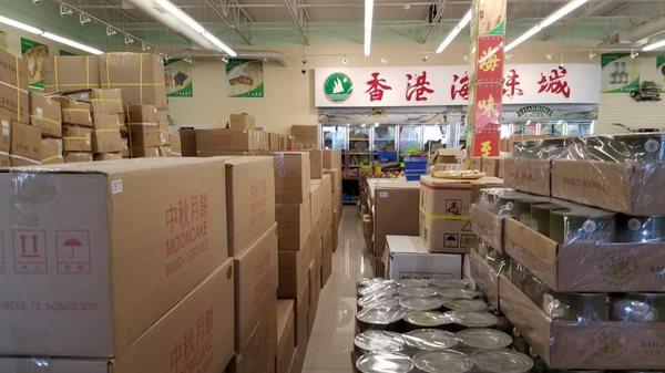 Boxes everywhere. It's like a storage warehouse