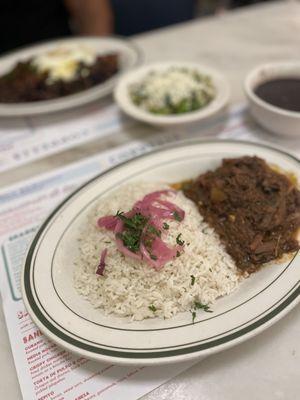 Ropa vieja  Steak and eggs  Congri  Brussels sprouts   Cafe con leche