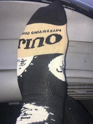 I bought a pair of ouija socks because there was the only thing in the store that was under $10