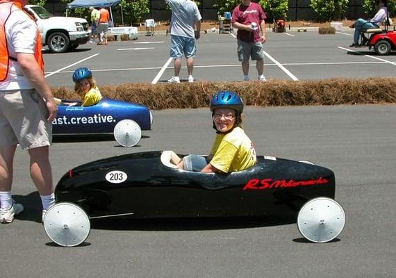 RS Motorwerks sponsored soap box derby car