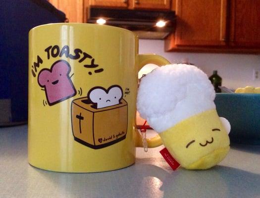 Toasty mug and happy beer plush charm to satisfy my needs.