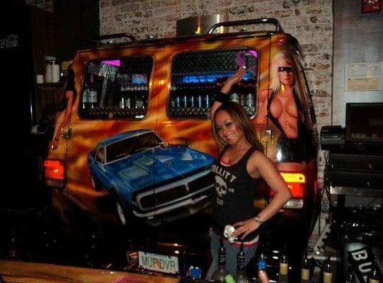 the airbrushed van fridge!