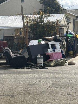 I was told neighbor called for bulky items pick up, they would pick it up Thursday. It is now Monday and items are still on the street.