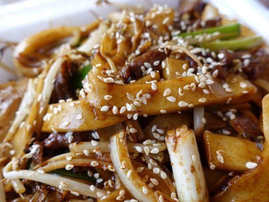 Beef Chow Fun close up