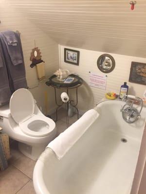 The bathroom of the captain's cabin