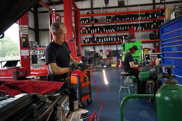 Welding in the shop