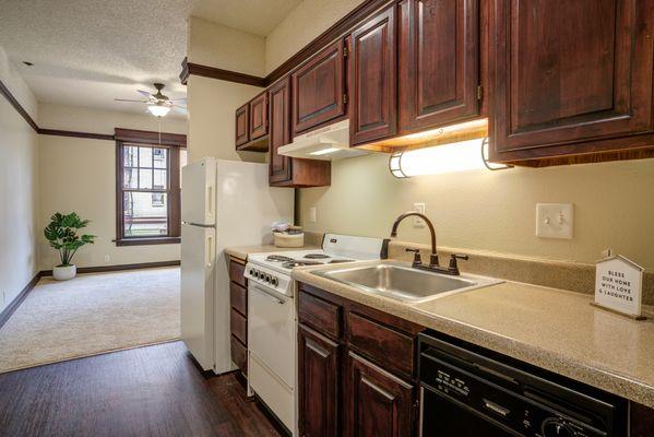 kitchen with family room