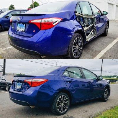 Before and after on Toyota Corolla