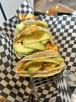 Breakfast tacos with avocado