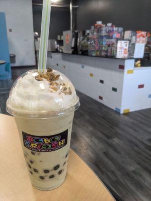 Pistachio boba shake