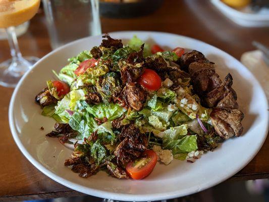 Steak and Brussels salad