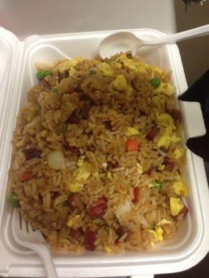 Hibachi pork fried rice