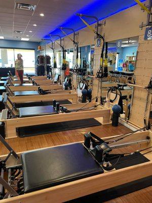 Inside Club Pilates - reformer machines