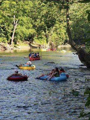 Fun times tubing on sugar creek