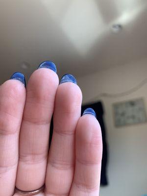 acrylic underneath my nail