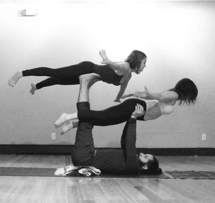 After hours in the studio mean Acro playtime!