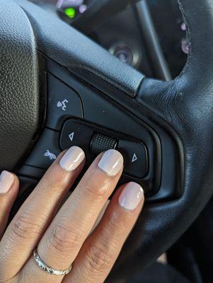 Gel manicure,and  clean cuticles