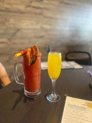 Michelada and mango mimosa