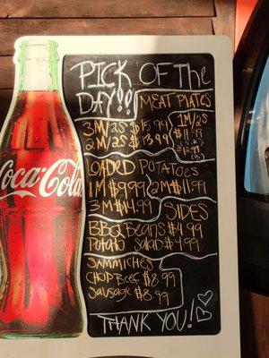 Menu specials!